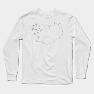 Iceland Outlines Long Sleeve T-Shirt